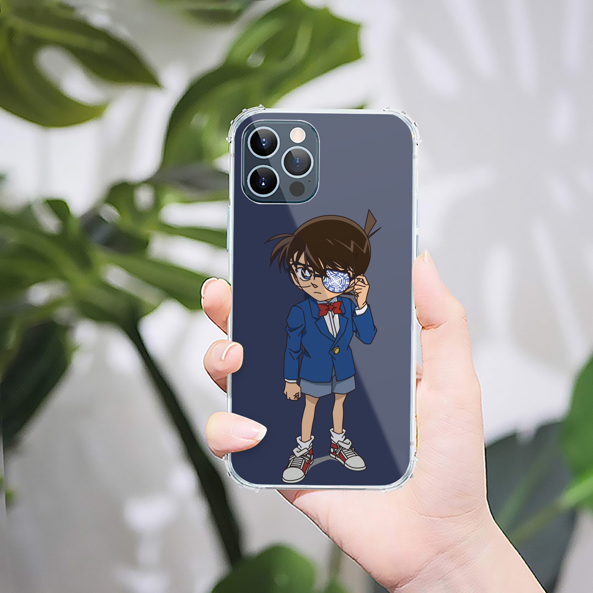 （画像用） 名探偵コナン 江戸川 コナン Detective Conan Conan Edogawa 【iPhone 12シリーズ対応】透明スマホケース（クリアソフトケース）